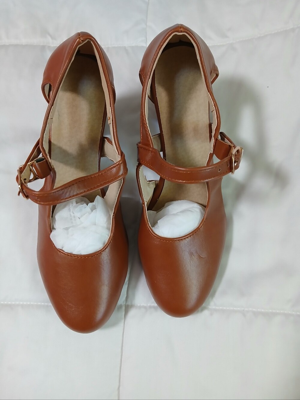 Styled By Susan Velmira Brown Heels With Ankle Strap (Size 10 US)